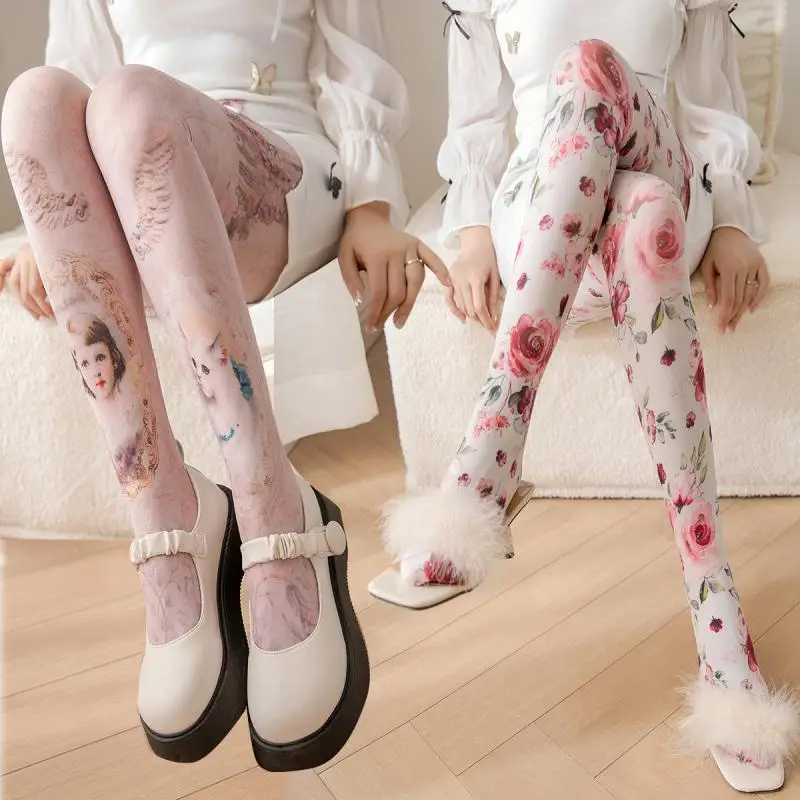 2PCS 40-52KG Women Fashion Retro Cartoon Pattern Students Print Hot Cute Pantyhose Animal print Spice Girls Student Beautiful
2PCS 40-52KG Women Fashion Retro Cartoon Pattern Students Print Hot Cute Pantyhose Animal print Spice Girls Student Beautiful