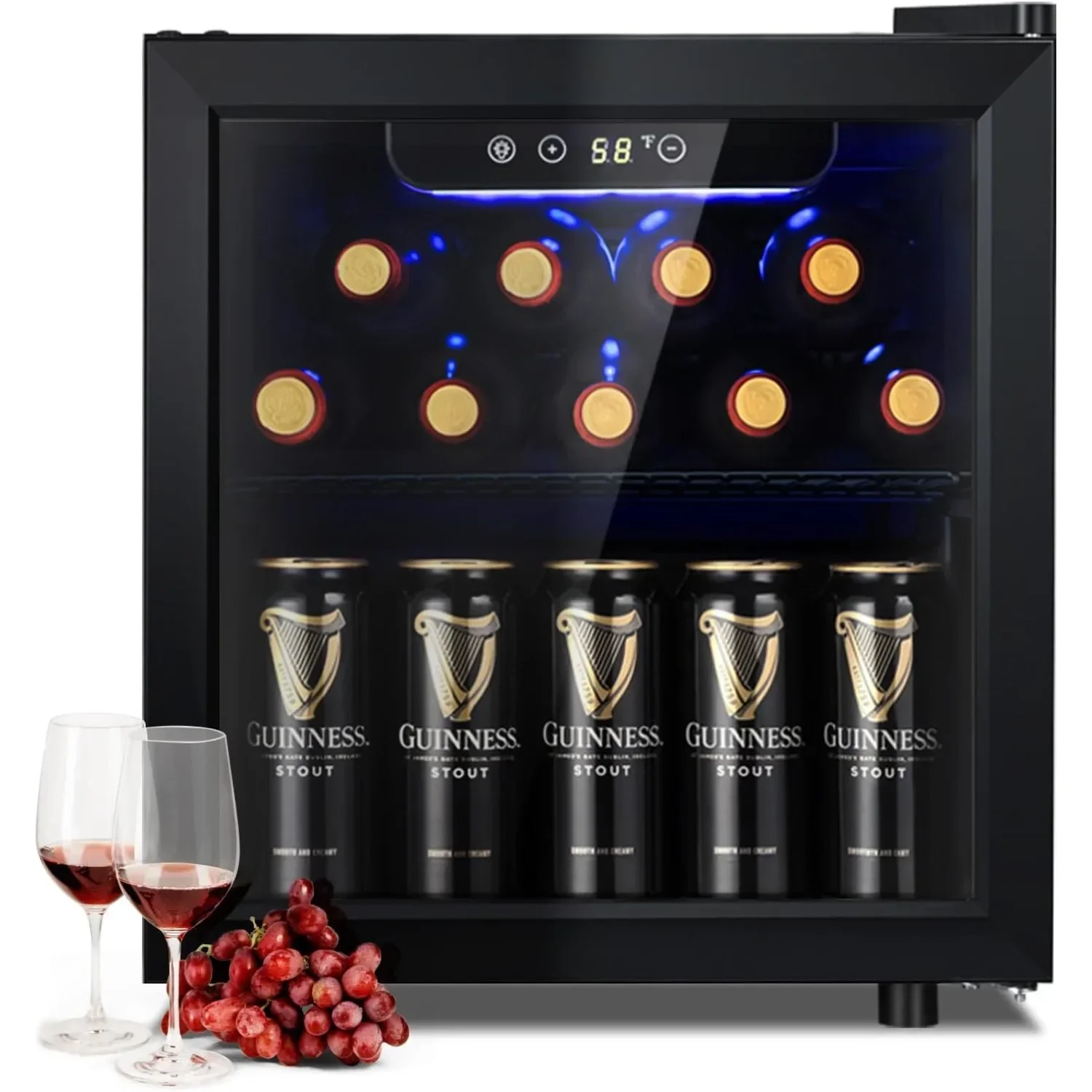 Mini Wine Cooler Fridge - 12 Bottle 48 Can Beverage Refrigerator Small Glass Quiet Compressor for Beer Soda Perfect Customized
Mini Wine Cooler Fridge - 12 Bottle 48 Can Beverage Refrigerator Small Glass Quiet Compressor for Beer Soda Perfect Customized
