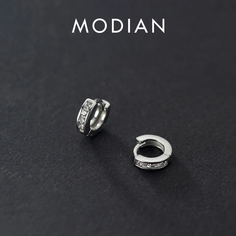 Modian Dazzling Fashion Round Clear CZ Hoops Earrings 100% 925 Sterling Silver Simple Charm Hoop Ear For Women Fine Jewelry
Modian Dazzling Fashion Round Clear CZ Hoops Earrings 100% 925 Sterling Silver Simple Charm Hoop Ear For Women Fine Jewelry
