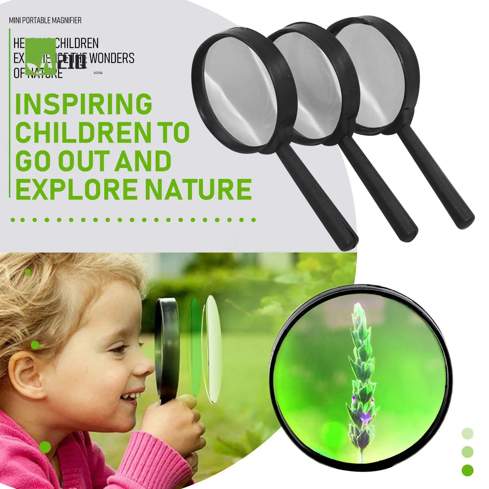 A21Q -Kids Magnifying Glass 8 Pcs, Plastic Handheld Mini Portable Magnifying Glass Small Children Magnifier Toys For Explorer
A21Q -Kids Magnifying Glass 8 Pcs, Plastic Handheld Mini Portable Magnifying Glass Small Children Magnifier Toys For Explorer