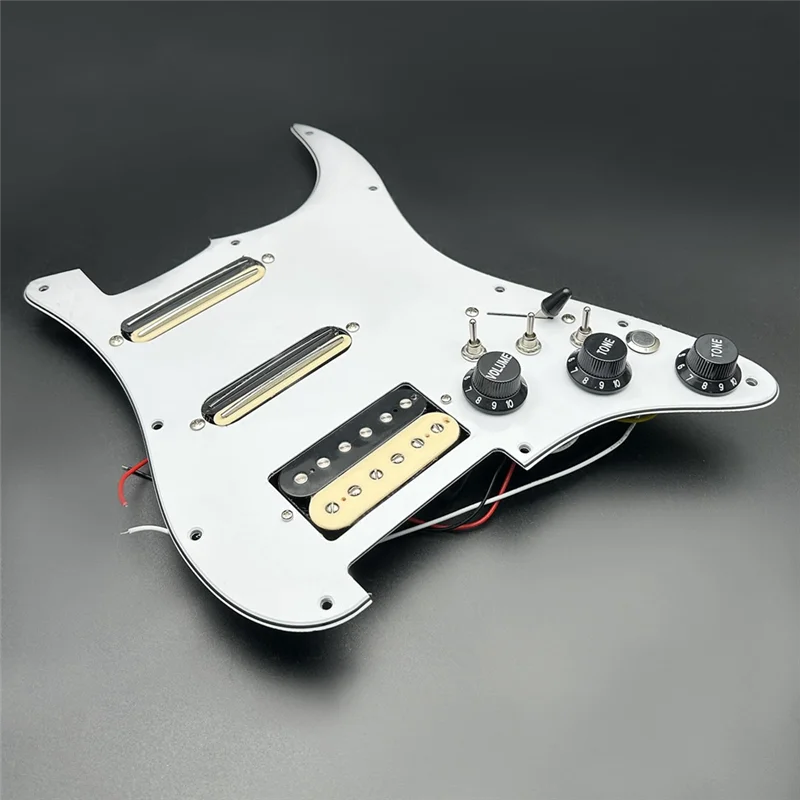 A69P-SSH-Coil Splitting Electric Guitar Pickguard 2 Mini Humbucker + 1Humbucke+Silence Switch Loaded Prewired Scratchplate
A69P-SSH-Coil Splitting Electric Guitar Pickguard 2 Mini Humbucker + 1Humbucke+Silence Switch Loaded Prewired Scratchplate