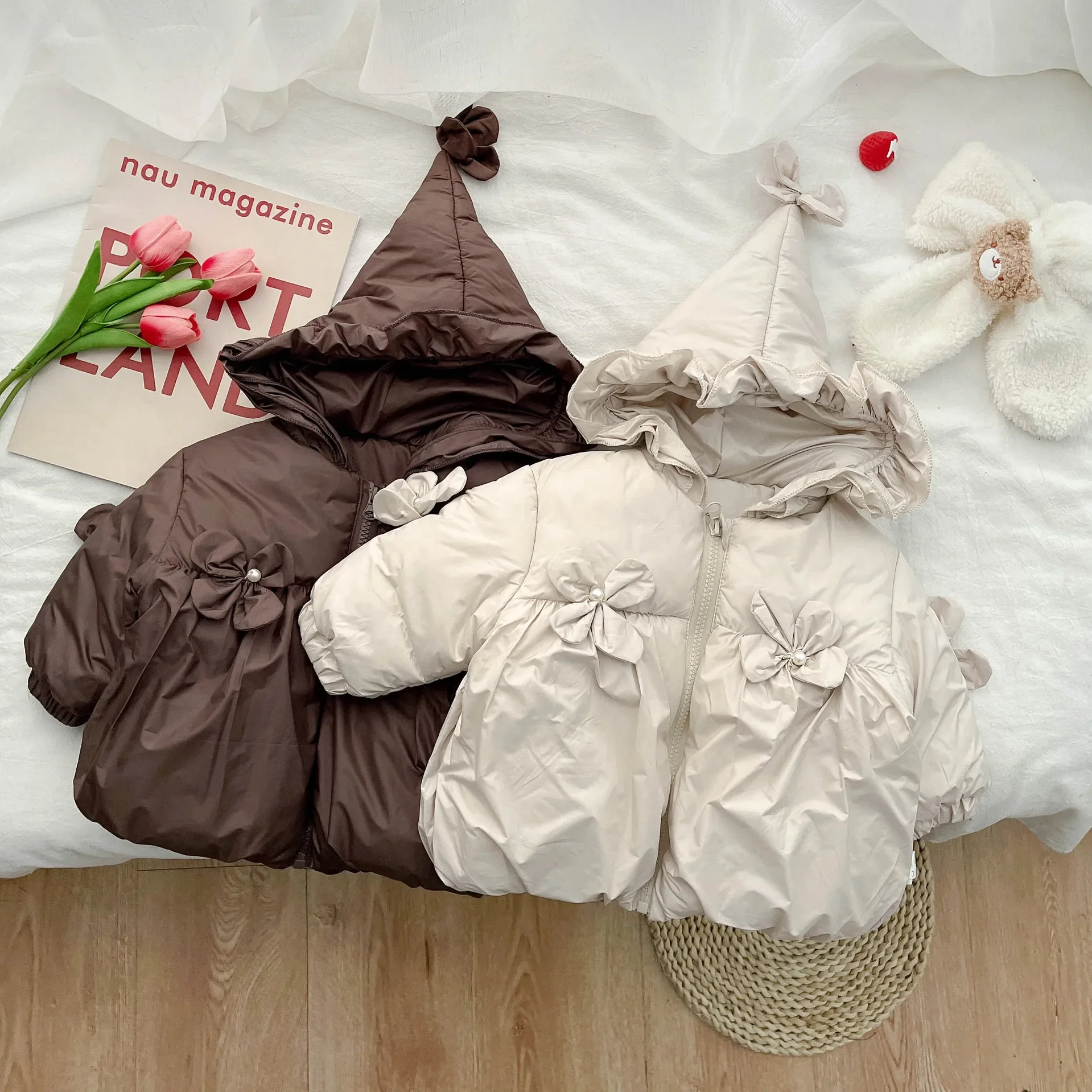 Korean Baby Clothes Cute Hooded Cotton Jacket 2024 Winter New Ruffles Cotton Jacket Baby Bow Windproof Coat
Korean Baby Clothes Cute Hooded Cotton Jacket 2024 Winter New Ruffles Cotton Jacket Baby Bow Windproof Coat