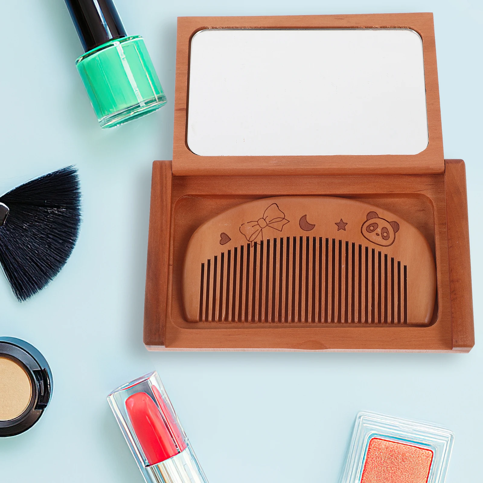 Peach Wood Folding Comb Mirror Compact Pocket Portable Foldable Lightweight Travel Handheld Hair Makeup Accessories 
Peach Wood Folding Comb Mirror Compact Pocket Portable Foldable Lightweight Travel Handheld Hair Makeup Accessories