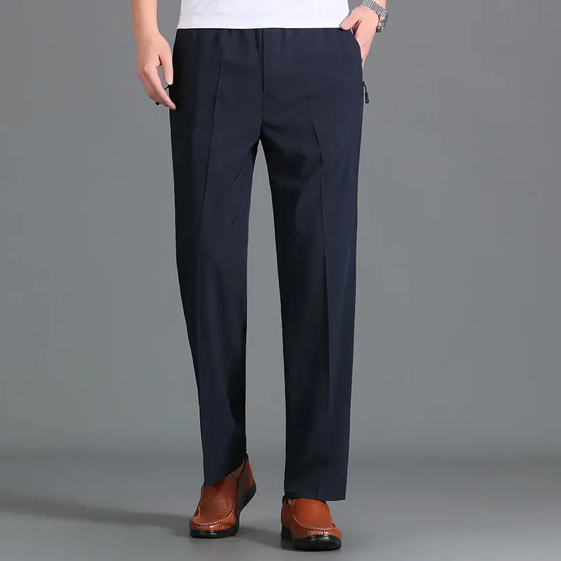 Men's Summer Middle-aged Elderly Ice Silk Pants Daddy Outfit Loose High Waist Deep Large Size Straight Thin Trousers JJ441
Men's Summer Middle-aged Elderly Ice Silk Pants Daddy Outfit Loose High Waist Deep Large Size Straight Thin Trousers JJ441
