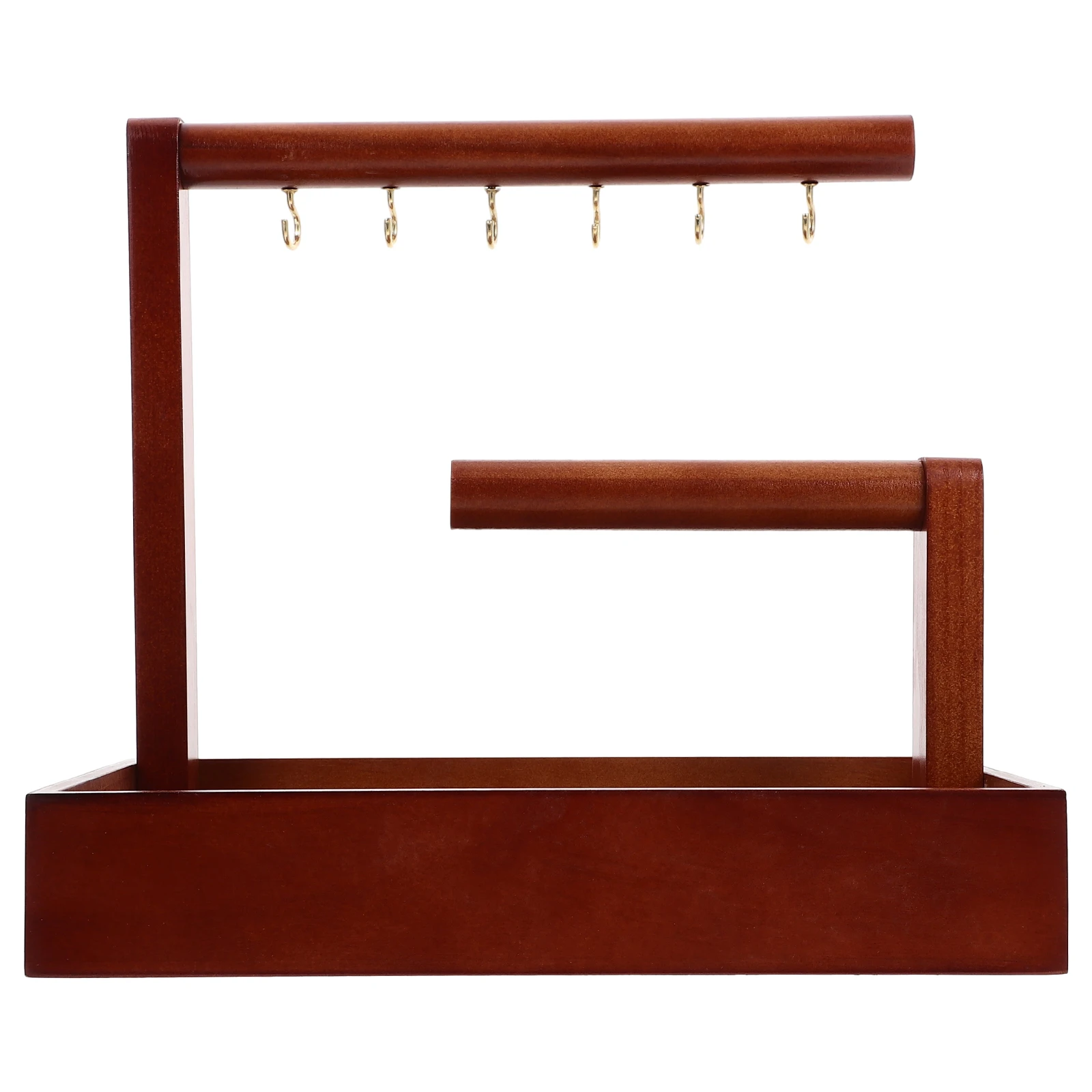 Rustic Wooden Jewelry Storage Display Stand Brown No Hook Suitable for Bracelet Holder Watch Stand Bangle Rack Organizer
Rustic Wooden Jewelry Storage Display Stand Brown No Hook Suitable for Bracelet Holder Watch Stand Bangle Rack Organizer