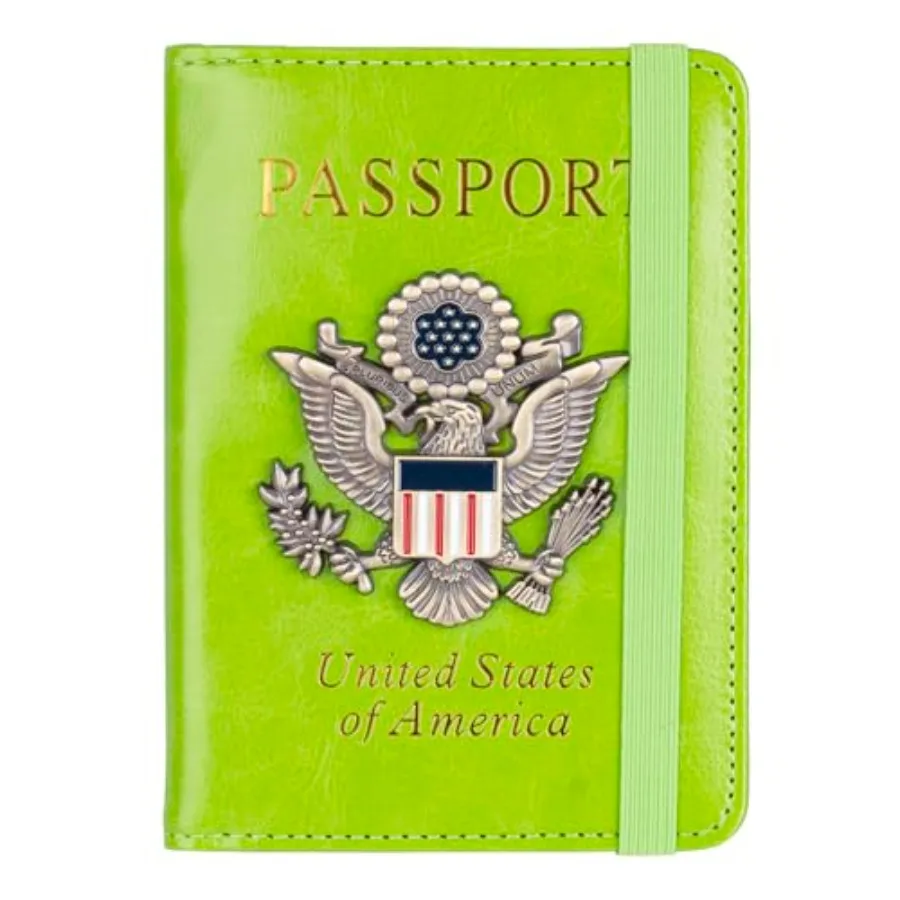 RFID Blocking Passport Holder for Women Men, Leather Passport Travel Wallet with 3D Metal Badge, Travel Document Holder Cover A
RFID Blocking Passport Holder for Women Men, Leather Passport Travel Wallet with 3D Metal Badge, Travel Document Holder Cover A