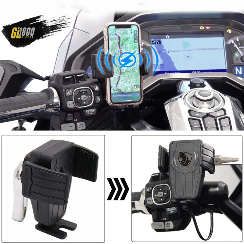 Беспроводной держатель для телефона HONDA Gold Wing GL 1800 F6B GL1800 DCT 2018-2021
Беспроводной держатель для телефона HONDA Gold Wing GL 1800 F6B GL1800 DCT 2018-2021