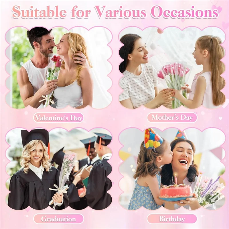 ABFY-50 Pcs Single Rose Sleeve With Floral Water Tubes For Bouquets Valentine's Day Mother's Day For Valentine's Day Mother's Da
ABFY-50 Pcs Single Rose Sleeve With Floral Water Tubes For Bouquets Valentine's Day Mother's Day For Valentine's Day Mother's Da
