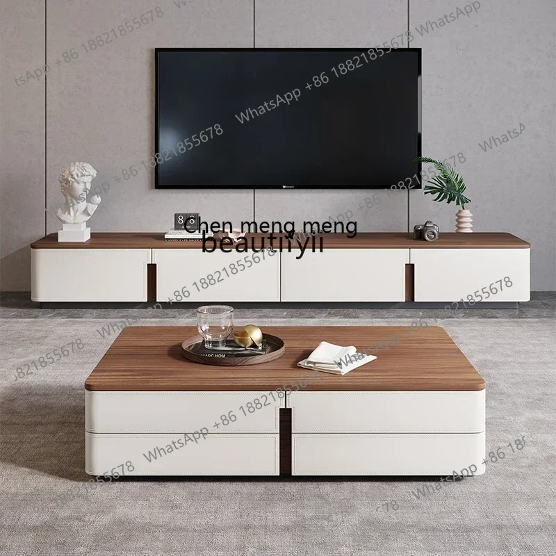 M182 High-end TV cabinet coffee table combination modern living room saddle leather TV cabinet solid wood
M182 High-end TV cabinet coffee table combination modern living room saddle leather TV cabinet solid wood