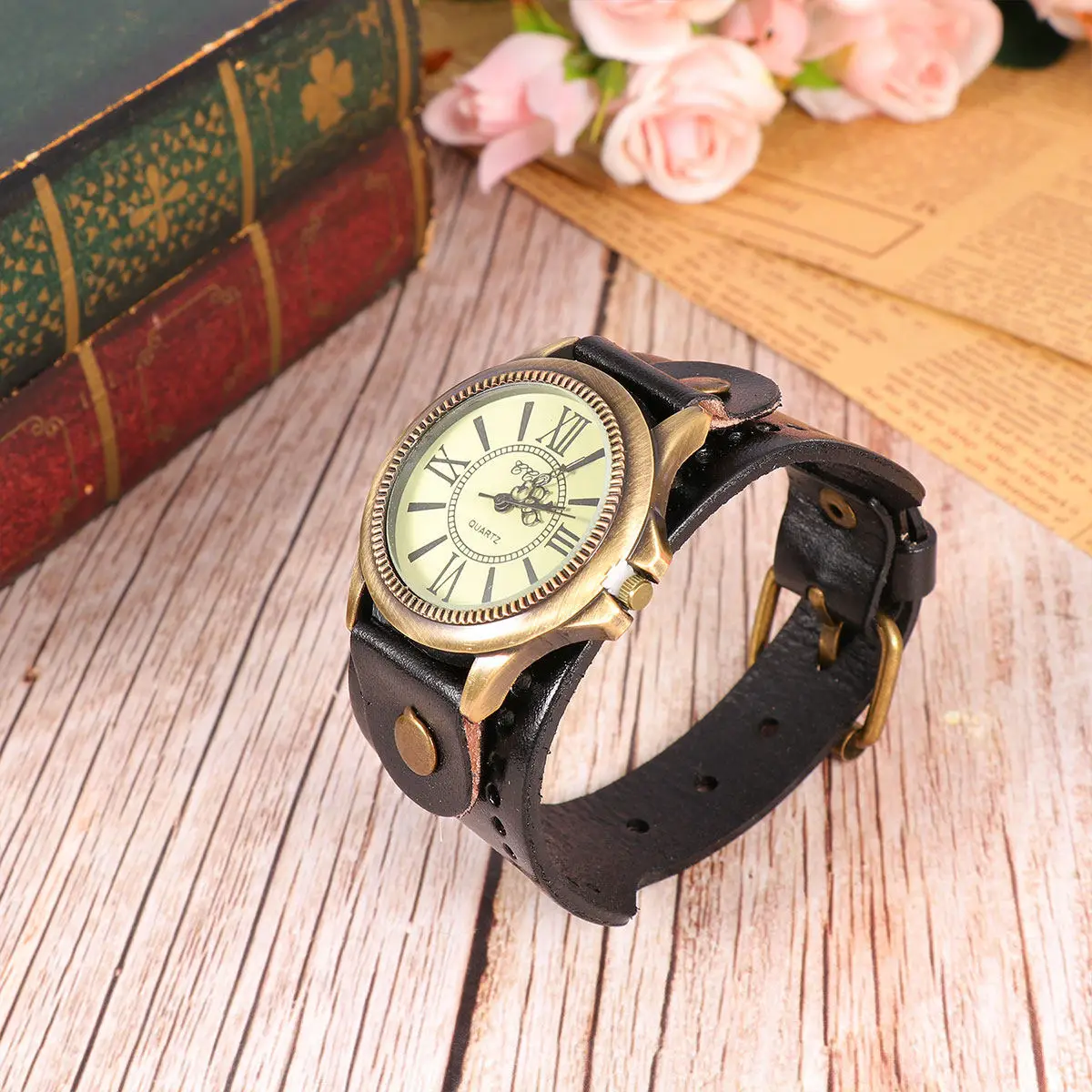 1 шт. винтажные кварцевые наручные часы в ретро-стиле с римским циферблатом и ремешком из натуральной кожи для женщин, мягкие и удобные
1 шт. винтажные кварцевые наручные часы в ретро-стиле с римским циферблатом и ремешком из натуральной кожи для женщин, мягкие и удобные