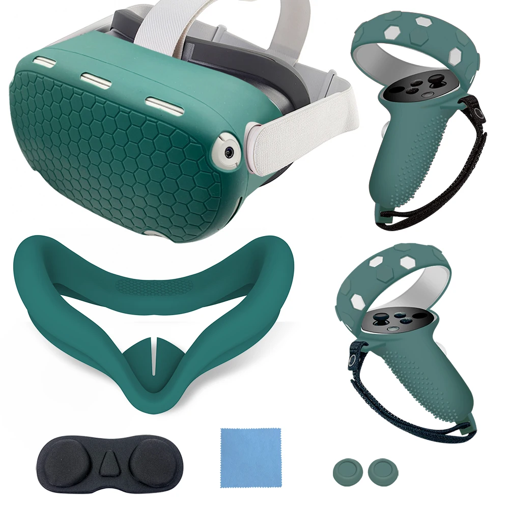 For Oculus quest2 Full Wrap Grip Silicone Protective Sleeve Host Cover Non-Slip and Anti-Drop 6 Pieces VR Accessories
For Oculus quest2 Full Wrap Grip Silicone Protective Sleeve Host Cover Non-Slip and Anti-Drop 6 Pieces VR Accessories