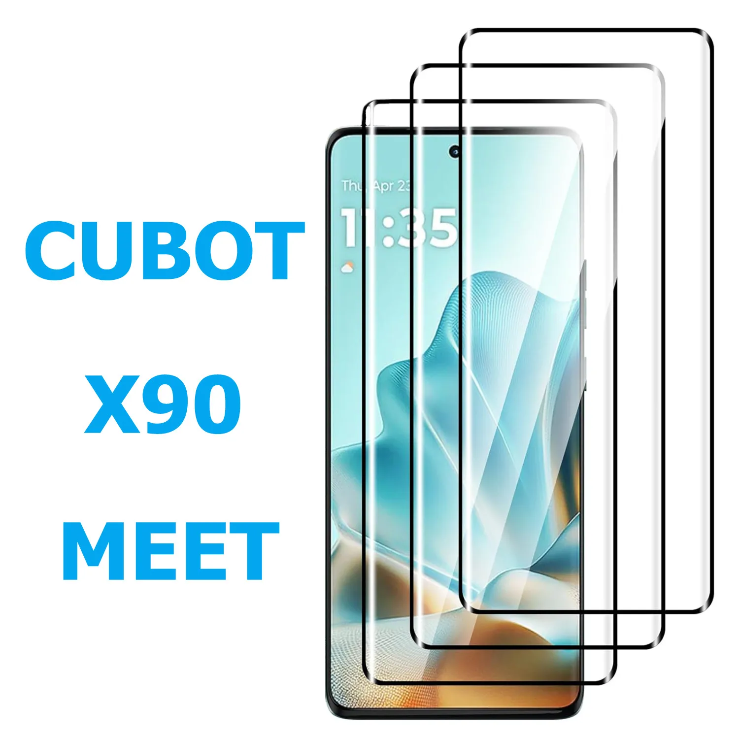 For CUBOT X90 CUBOT MEET Protective Tempered Glass high strength 3D anti fingerprint, hardness, bubble free
For CUBOT X90 CUBOT MEET Protective Tempered Glass high strength 3D anti fingerprint, hardness, bubble free