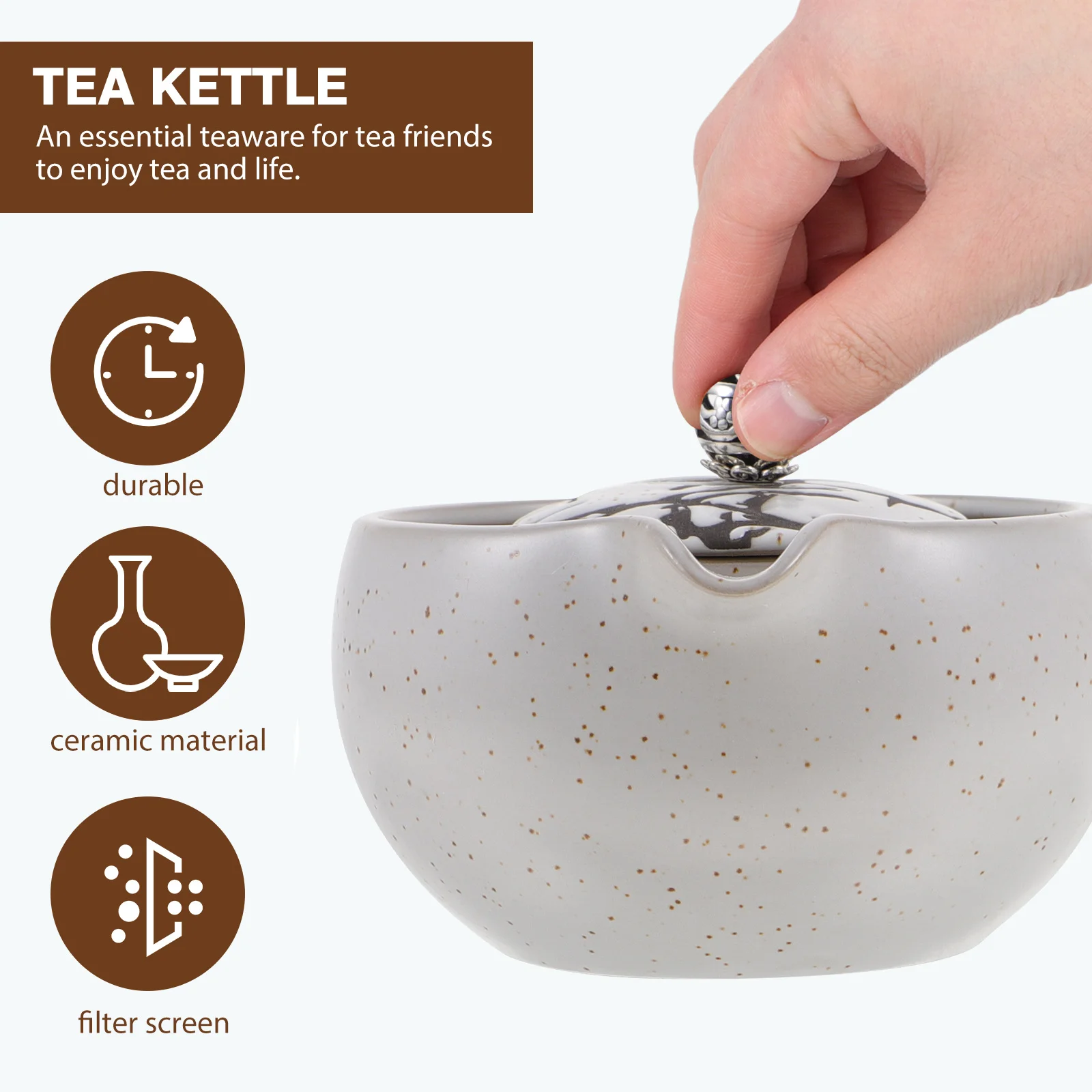 1 шт. маленький керамический чайник Цингана практичный нагрев воды бытовой чайник удобная ручка фильтр в комплекте 
1 шт. маленький керамический чайник Цингана практичный нагрев воды бытовой чайник удобная ручка фильтр в комплекте