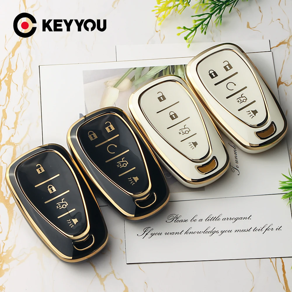 KEYYOU TPU Remote Car Key Case Cover for Chevy Chevrolet 2017 2018 2019 2020 2021 Chevy Malibu Camaro Trax Traverse 4/5 Buttons
KEYYOU TPU Remote Car Key Case Cover for Chevy Chevrolet 2017 2018 2019 2020 2021 Chevy Malibu Camaro Trax Traverse 4/5 Buttons
