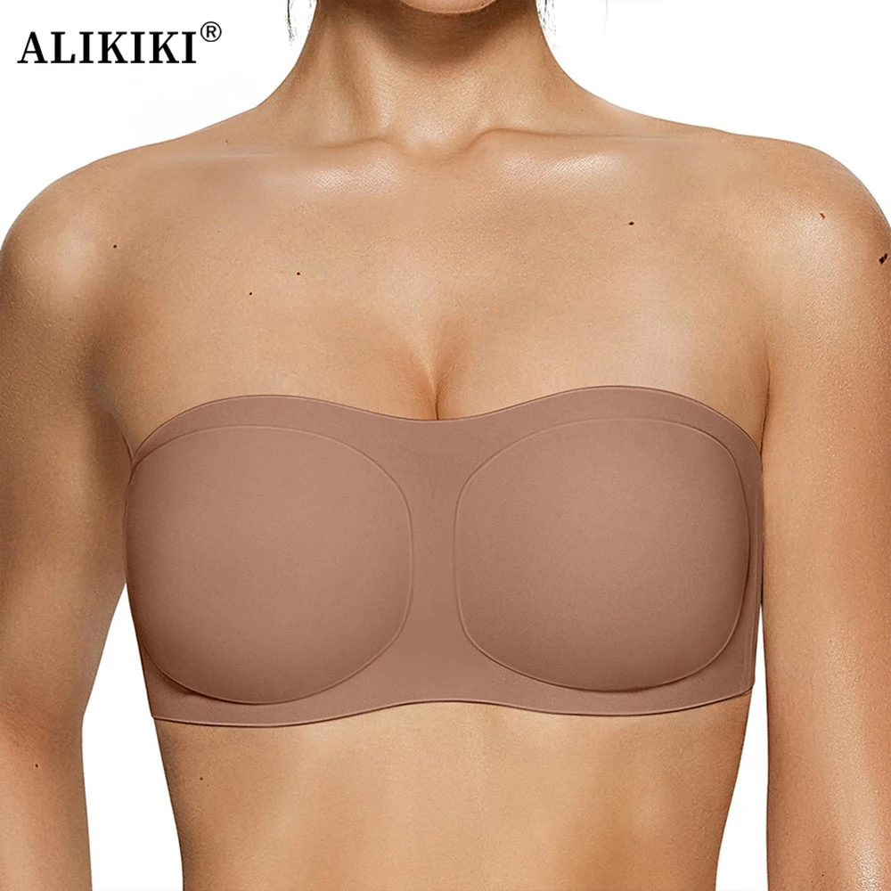 Womens Strapless Bras Jelly Push Up Bandeau Bra Non Slip Wireless Supportive Padded Bras Seamless Comfortable Tube Bra
Womens Strapless Bras Jelly Push Up Bandeau Bra Non Slip Wireless Supportive Padded Bras Seamless Comfortable Tube Bra