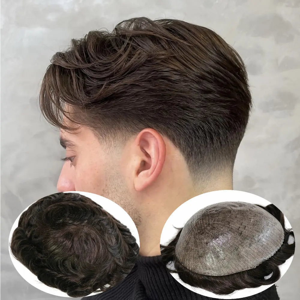 Brown Black Men Toupee Human Hair Natural Hairline Toupee For Men Full Invisible Skin Pu Base Durable Male Wigs Replacement
Brown Black Men Toupee Human Hair Natural Hairline Toupee For Men Full Invisible Skin Pu Base Durable Male Wigs Replacement