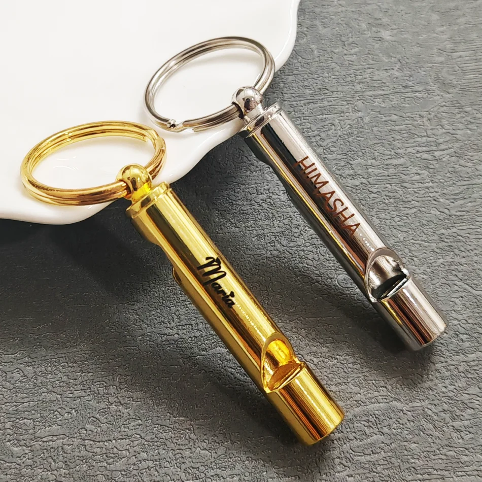 Customized Name LOGO Laser Carving Outdoor Lifeguard Whistle Keychain Pendant Children's Competition High pitched Whistle Mounta
Customized Name LOGO Laser Carving Outdoor Lifeguard Whistle Keychain Pendant Children's Competition High pitched Whistle Mounta