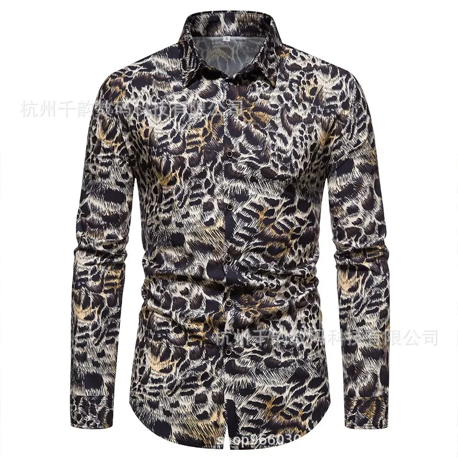 Men's Long Sleeved Leopard Print Shirt with a Summer Loose Fit and Animal Pattern for Casual Wear
Men's Long Sleeved Leopard Print Shirt with a Summer Loose Fit and Animal Pattern for Casual Wear