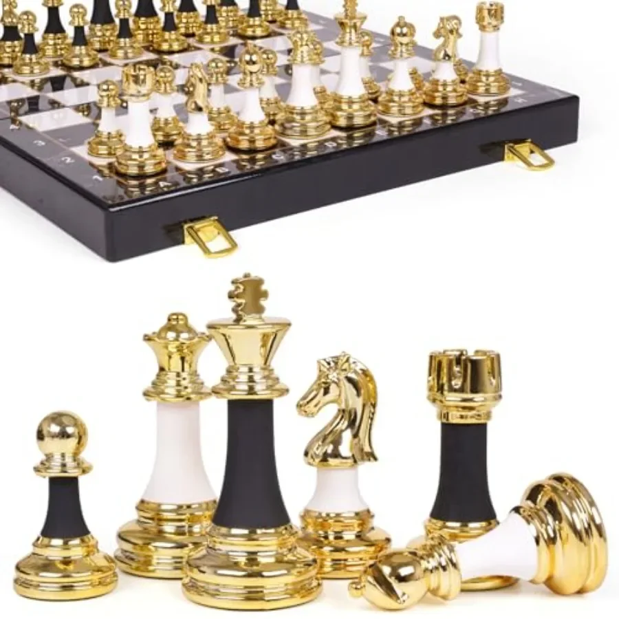 Large Chess Set with Weighted Zinc Alloy Acrylic Pieces 15 Inch Luxury Folding Wooden Chess Board, 3.5 King, Heavy Chess Set, C
Large Chess Set with Weighted Zinc Alloy Acrylic Pieces 15 Inch Luxury Folding Wooden Chess Board, 3.5 King, Heavy Chess Set, C
