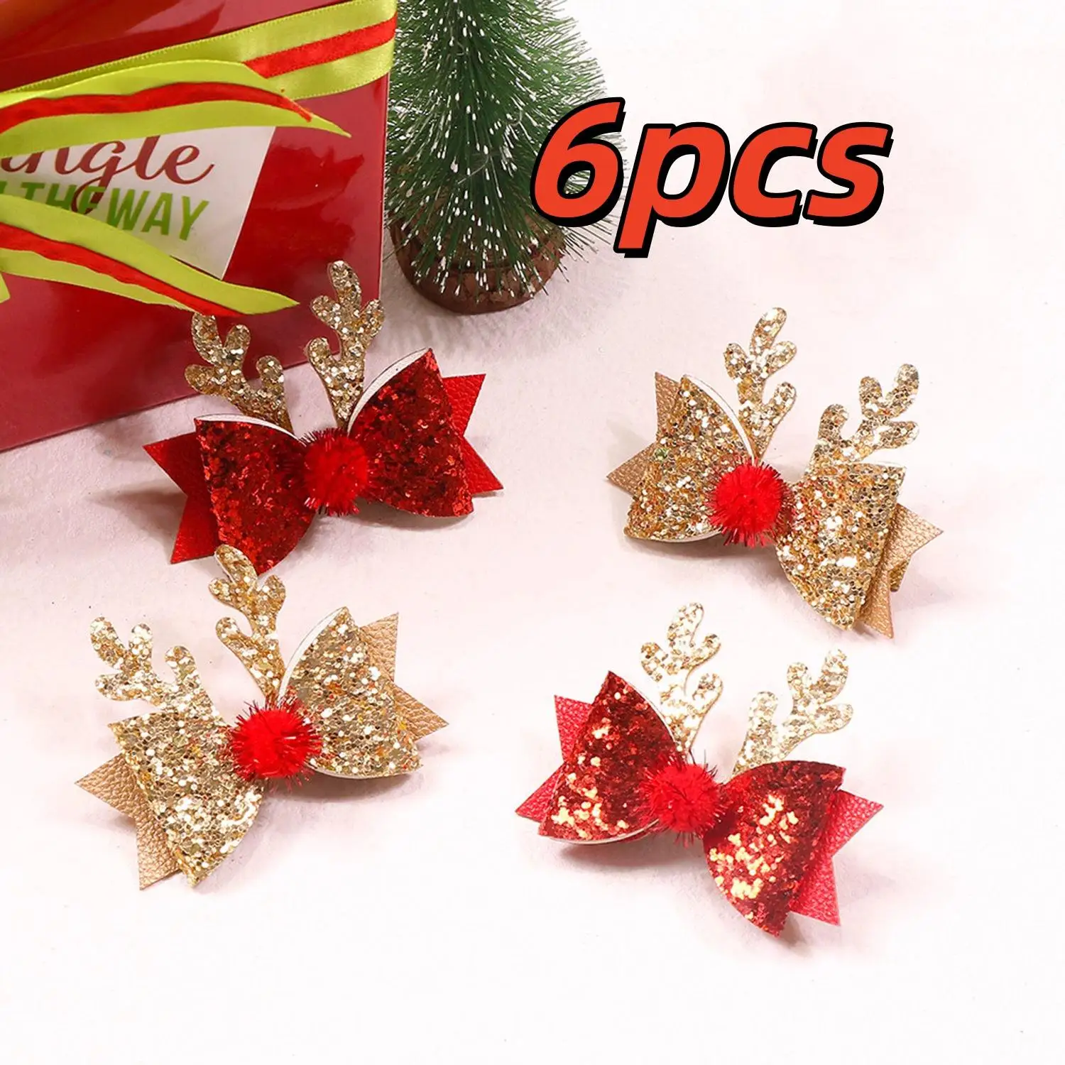 6pcs Hairpin New Year Gift Hair Accessories for Kids Girls Hair Clip Bow Hairpins Barrette Glitter Barrettes Deer Horn
6pcs Hairpin New Year Gift Hair Accessories for Kids Girls Hair Clip Bow Hairpins Barrette Glitter Barrettes Deer Horn