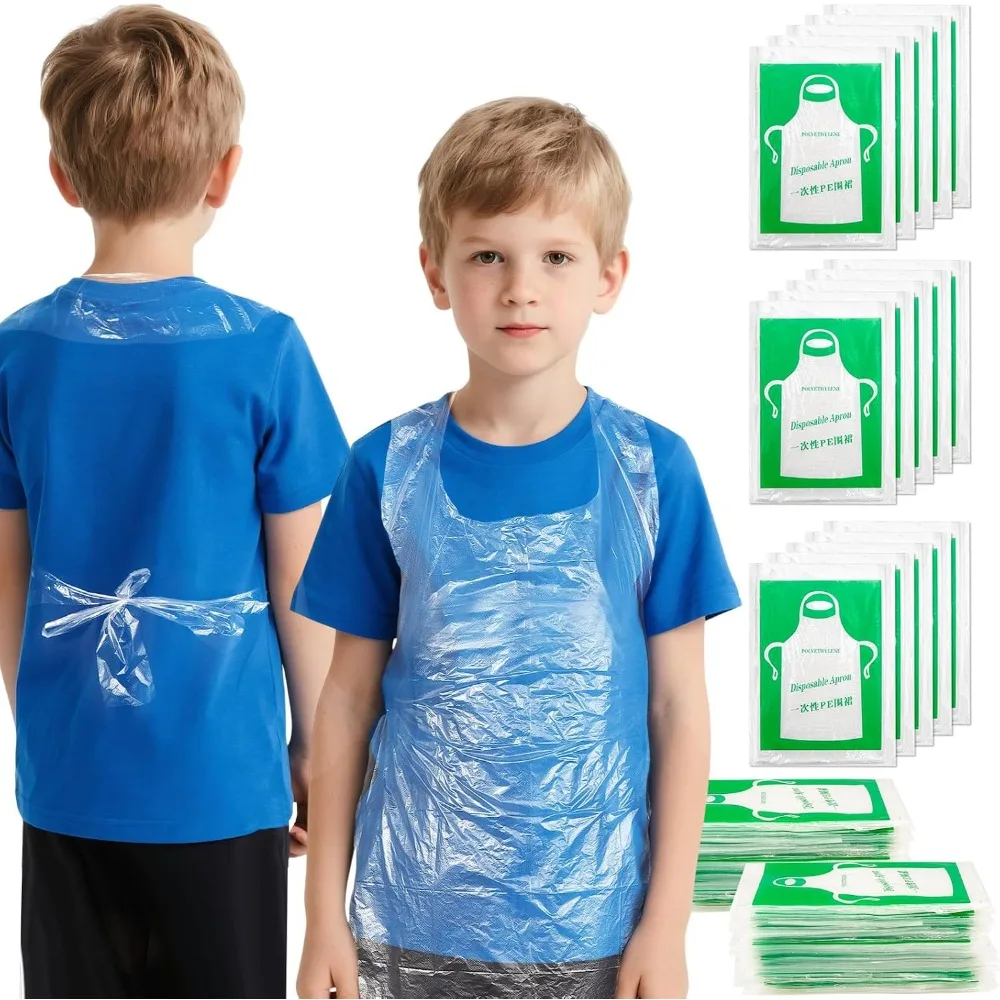 Disposable Aprons for Children - 100 Pack, Large Size Waterproof Smocks Ideal for Painting and Cooking
Disposable Aprons for Children - 100 Pack, Large Size Waterproof Smocks Ideal for Painting and Cooking