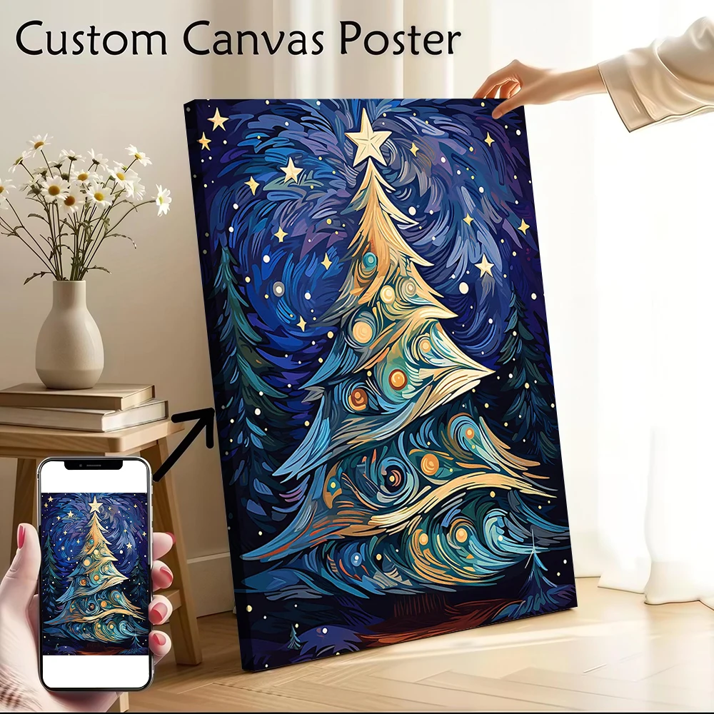 Whimsical Christmas Tree Under Starry Sky Printed Canvas Poster Custom Pictures Wall Art Canvas Painting for Decorative Picture
Whimsical Christmas Tree Under Starry Sky Printed Canvas Poster Custom Pictures Wall Art Canvas Painting for Decorative Picture