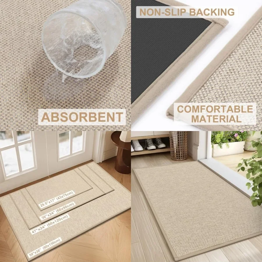 Door Mat 24x36, Non Slip Door Mat Indoor Entrance, Rubber Backing Front Indoor Door mats Washable Absorbent Low-Profile Entrywa
Door Mat 24x36, Non Slip Door Mat Indoor Entrance, Rubber Backing Front Indoor Door mats Washable Absorbent Low-Profile Entrywa