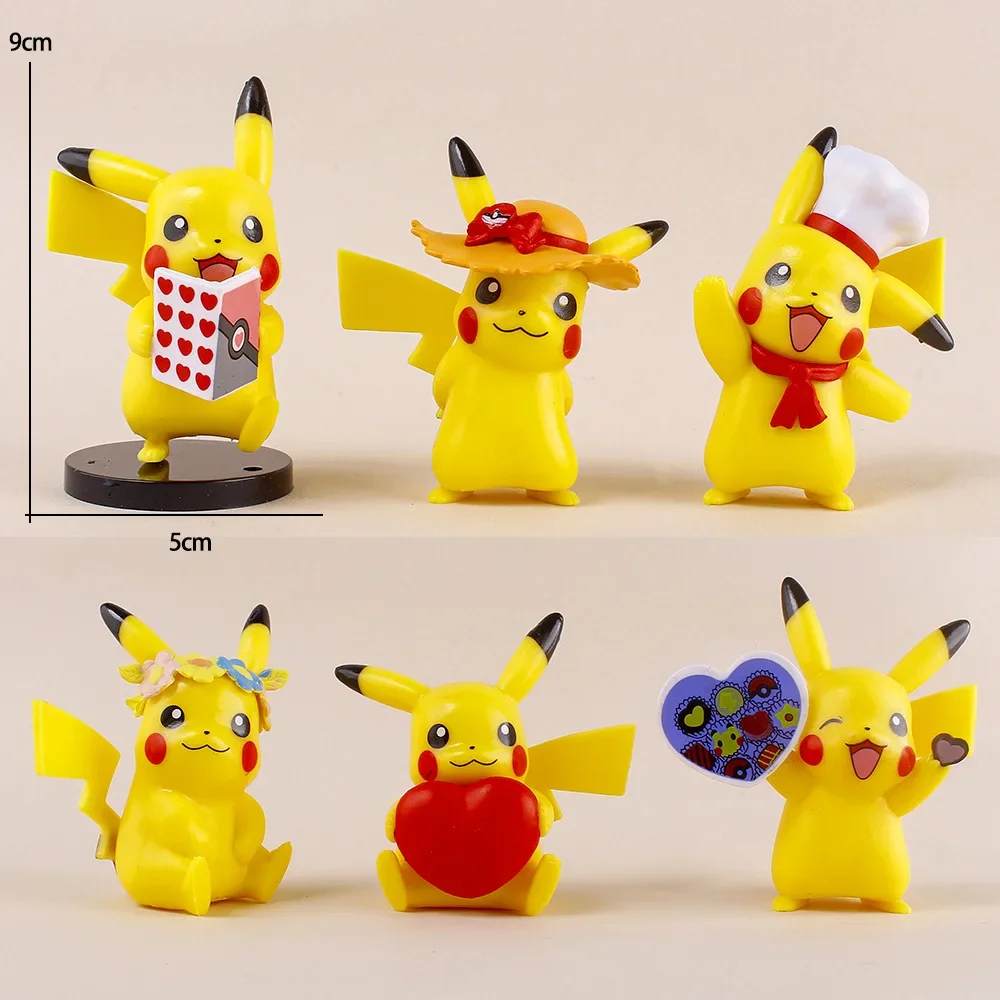 6Pcs/Set Anime Pokemon Love Chef Pikachu Figure Doll Cake PVC Car Decoration Desktop Ornament Model Toy
6Pcs/Set Anime Pokemon Love Chef Pikachu Figure Doll Cake PVC Car Decoration Desktop Ornament Model Toy