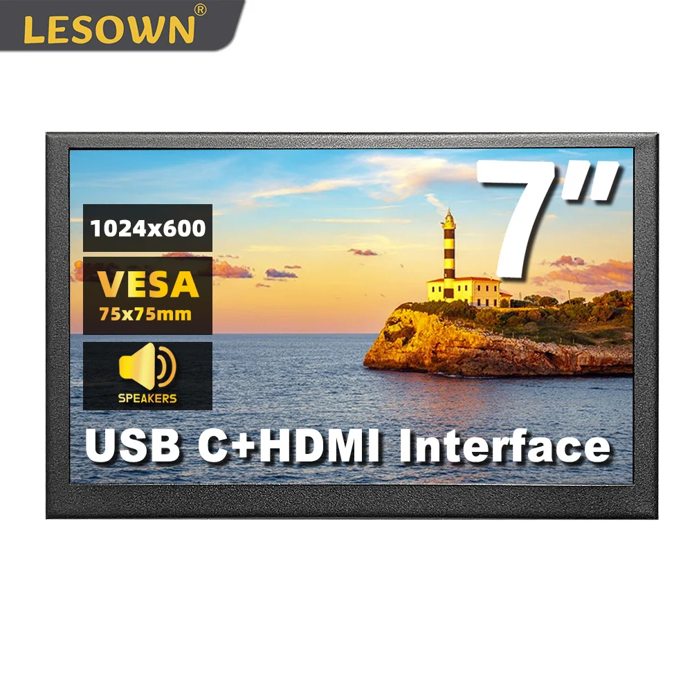 LESOWN 7 Inch Touchscreen Compact Monitor 1024×600 IPS HDMI USB C Display Additional Side Screen for PS5 Xbox Switch Laptop PC
LESOWN 7 Inch Touchscreen Compact Monitor 1024×600 IPS HDMI USB C Display Additional Side Screen for PS5 Xbox Switch Laptop PC