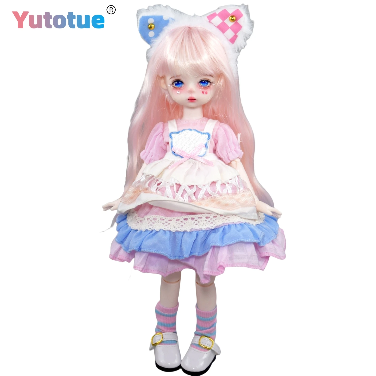 YUTOTUE 12 inch Height Cute Girl Doll Toy Blue Eyes Crying Makeup Face Removable Dress Shoes Curly Wigs Lifelike Girls Gift
YUTOTUE 12 inch Height Cute Girl Doll Toy Blue Eyes Crying Makeup Face Removable Dress Shoes Curly Wigs Lifelike Girls Gift