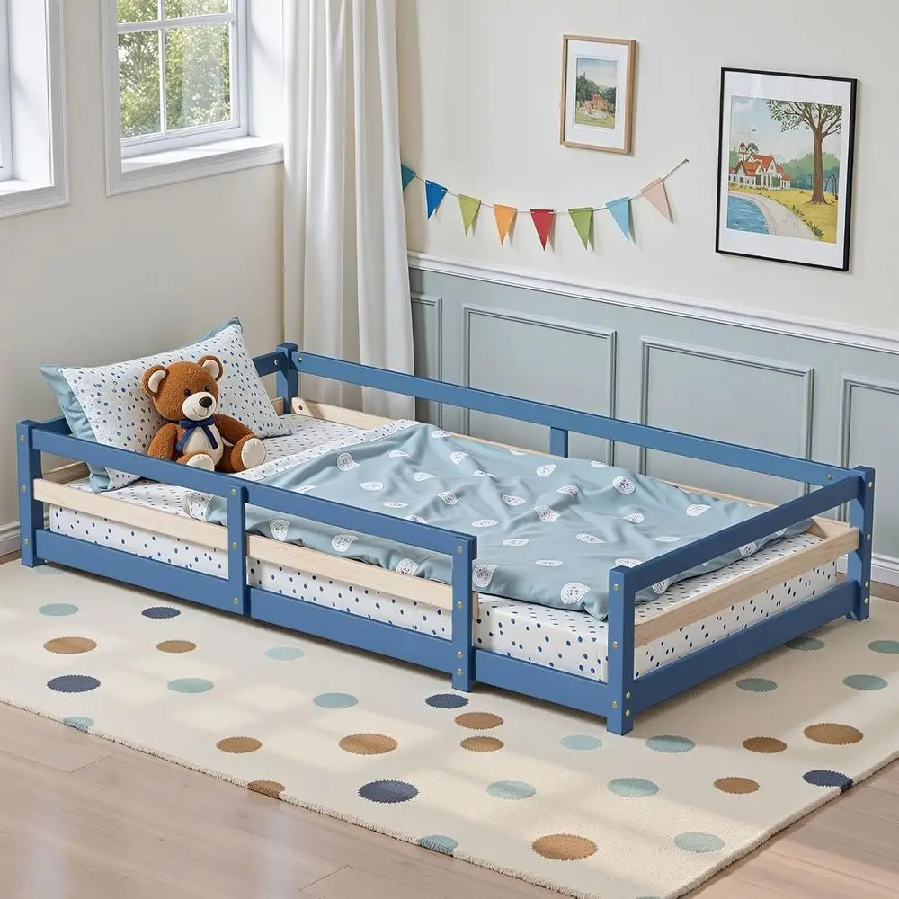 Twin Size Solid Wood Loft Bed with Safety High Rail, Suitable for Boys and Girls, Blue Gray
Twin Size Solid Wood Loft Bed with Safety High Rail, Suitable for Boys and Girls, Blue Gray