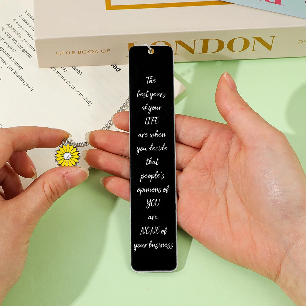 Daisy Stainless Steel Bookmark Rust-Resistant Double Sided Bookmark Inspirational Quote Bookmark Personalized For Journal Girls
Daisy Stainless Steel Bookmark Rust-Resistant Double Sided Bookmark Inspirational Quote Bookmark Personalized For Journal Girls