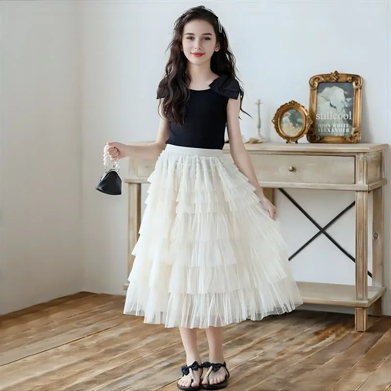 Teenage Girls Clothes Set Summer 2024 New Black Vest Tiered Skirt Two Pieces Kids Outfits Fashion Princess Children Costumes
Teenage Girls Clothes Set Summer 2024 New Black Vest Tiered Skirt Two Pieces Kids Outfits Fashion Princess Children Costumes