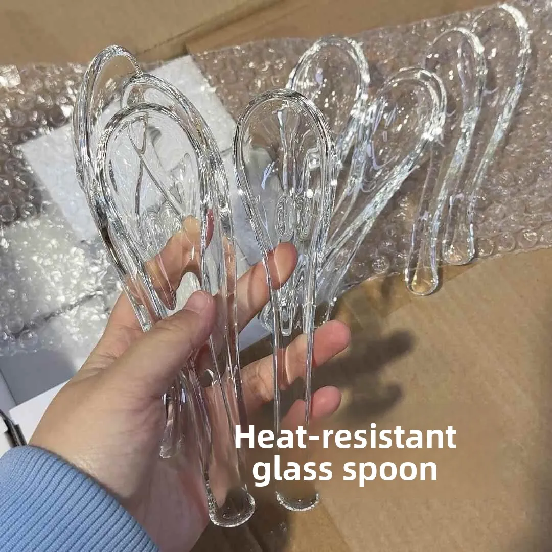 Food Grade Crystal Glass Spoon Long Handle Transparent Soup Spoon Home Use Dessert Swallow's Nest Spoon Soup Spoon
Food Grade Crystal Glass Spoon Long Handle Transparent Soup Spoon Home Use Dessert Swallow's Nest Spoon Soup Spoon
