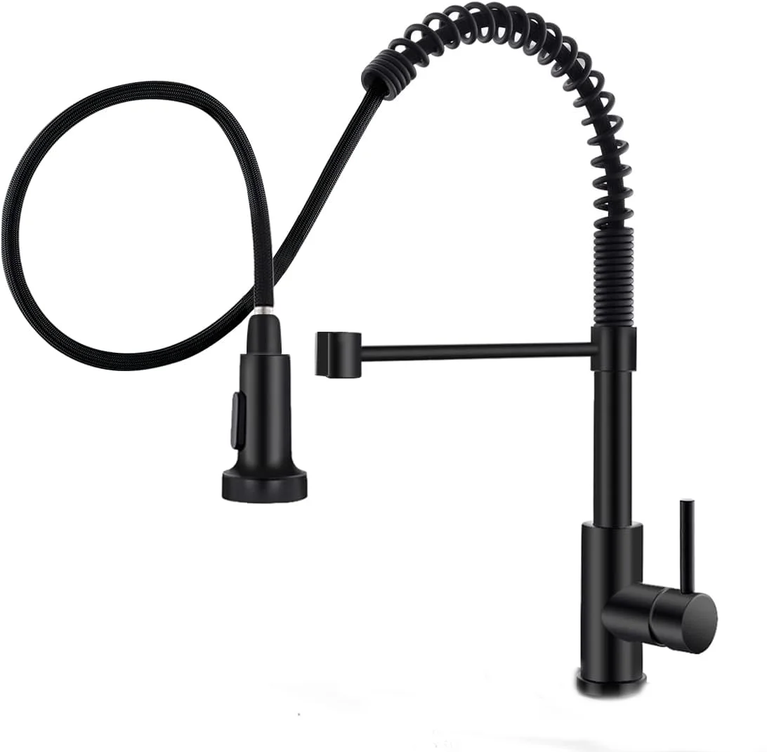 Stainless Steel Single Handle Pull Out Spring Loaded Sink Faucet Dual Function for Farmhouse Camper Laundry Sundries RV Wet Bar
Stainless Steel Single Handle Pull Out Spring Loaded Sink Faucet Dual Function for Farmhouse Camper Laundry Sundries RV Wet Bar