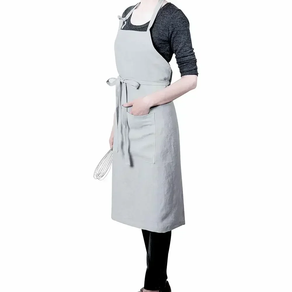 Фартук из 100% французского льна Stonewashed, регулируемый, с карманами, для женщин и мужчин, цвет серый меланж
Фартук из 100% французского льна Stonewashed, регулируемый, с карманами, для женщин и мужчин, цвет серый меланж