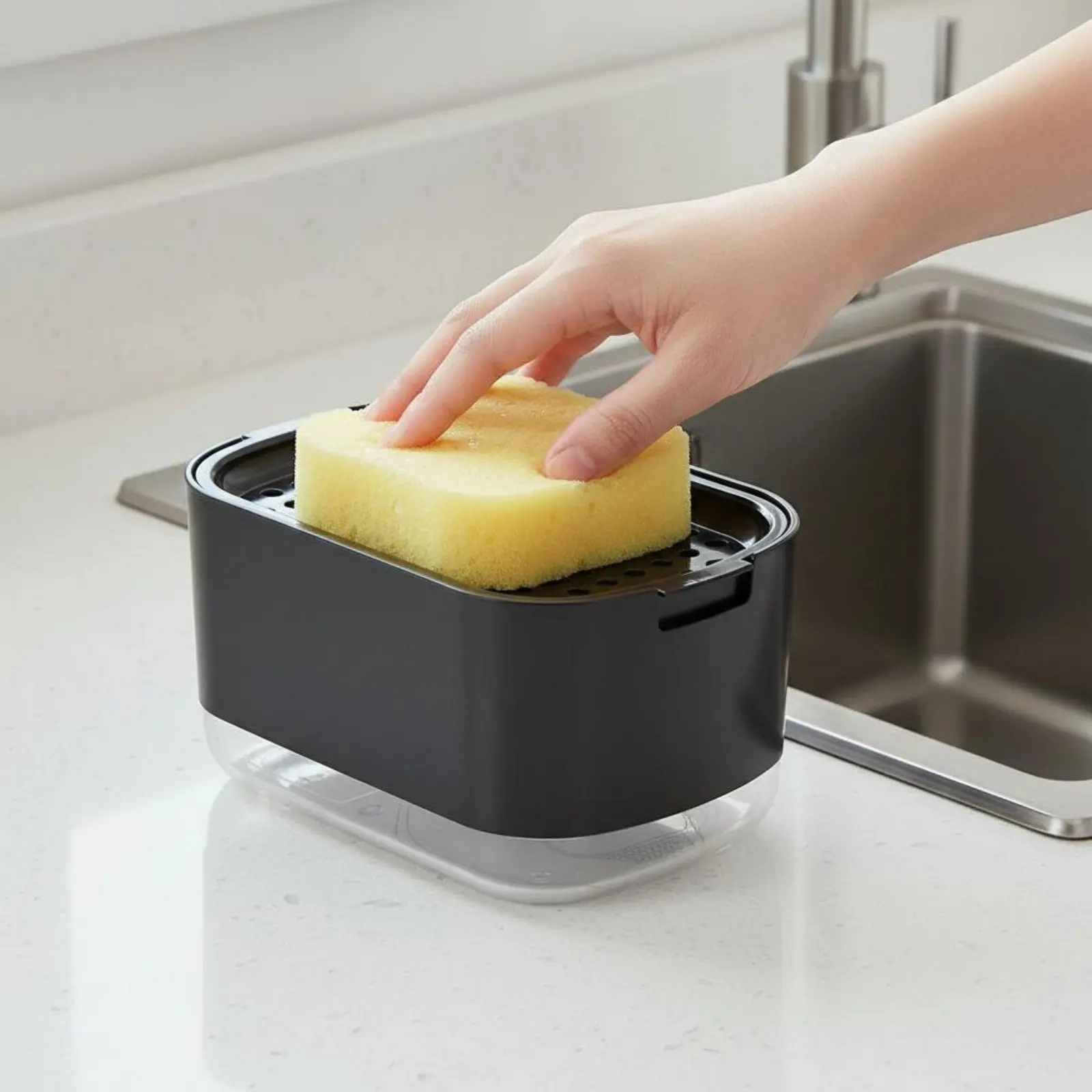 Dish Soap Dispenser Mess Messless Household Storage for Kitchen Sink
Dish Soap Dispenser Mess Messless Household Storage for Kitchen Sink