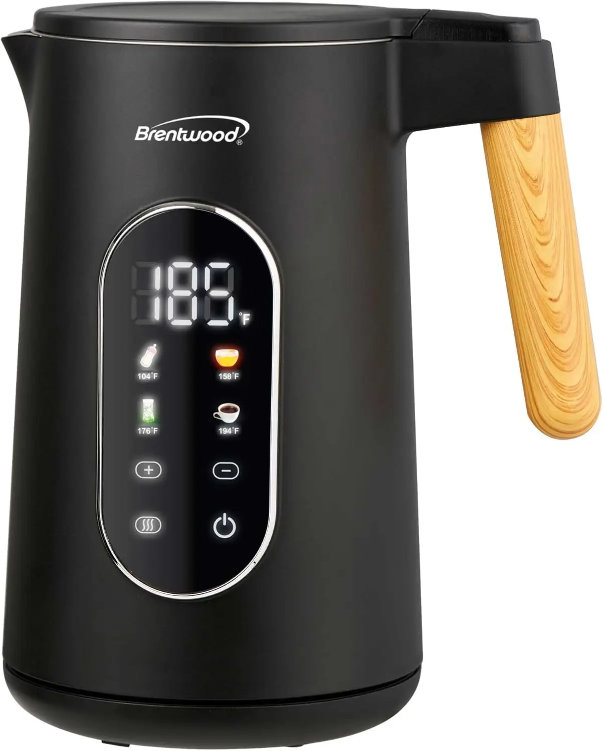 Беспроводной цифровой чайник мощностью 1100 Вт, нержавеющая сталь 1,7 л, контроль температуры, 4 предустановки, автоматическое отключение, сохраняет тепло, черный
Беспроводной цифровой чайник мощностью 1100 Вт, нержавеющая сталь 1,7 л, контроль температуры, 4 предустановки, автоматическое отключение, сохраняет тепло, черный