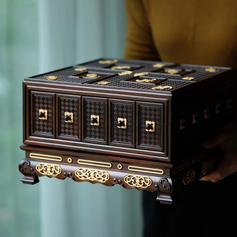 Big red rosewood wanzi lucky treasure box Chinese solid wood jewelry mahogany jewelry storage Treasure
Big red rosewood wanzi lucky treasure box Chinese solid wood jewelry mahogany jewelry storage Treasure