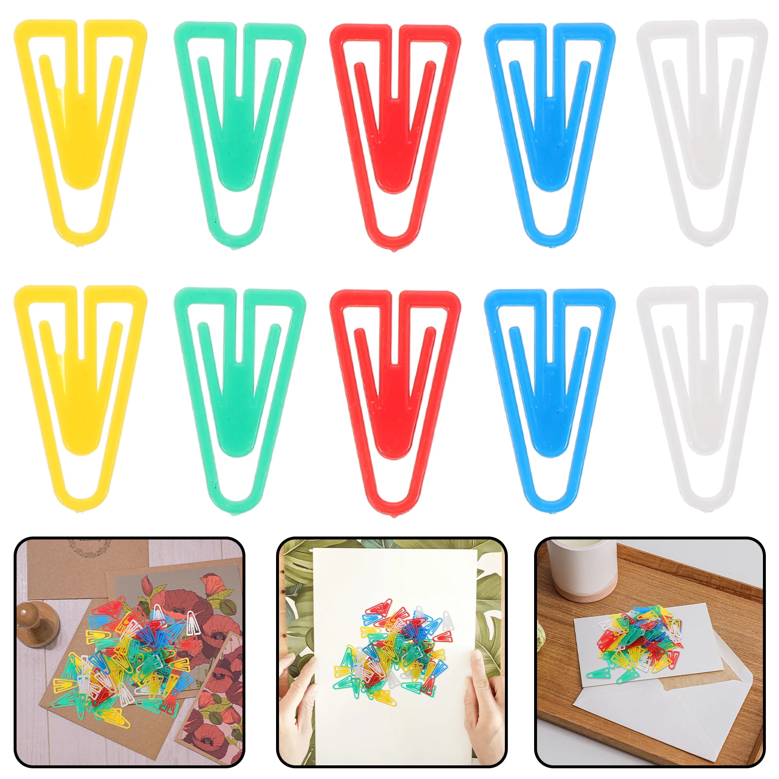 100 Pcs Triangular Paper Clips Colored Small Exquisite Multi use File Document Office Supplies Cute Decorative Organize Papers
100 Pcs Triangular Paper Clips Colored Small Exquisite Multi use File Document Office Supplies Cute Decorative Organize Papers