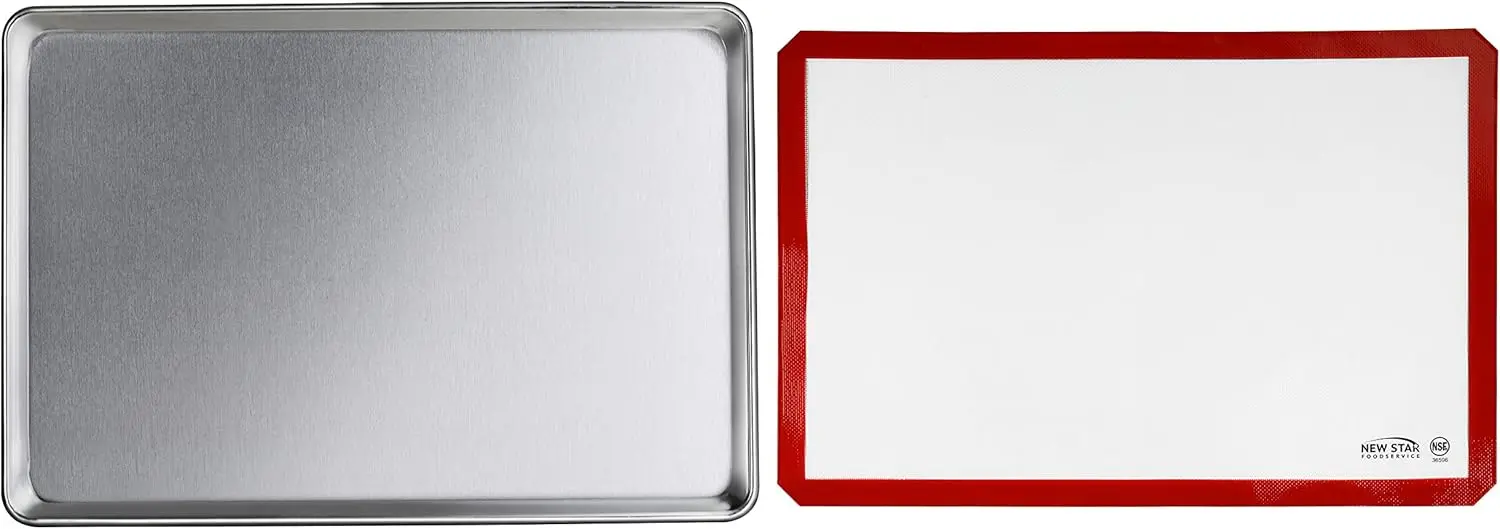 Commercial 18-Gauge Sheet Pan and Silicone Baking Mat Set, 18 x 26 inch (Full Size)
Commercial 18-Gauge Sheet Pan and Silicone Baking Mat Set, 18 x 26 inch (Full Size)
