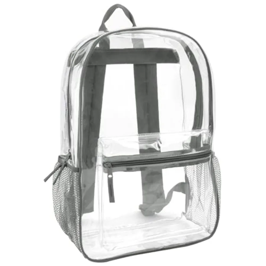 Trail maker Clear Backpack Heavy Duty with Padded Straps, Side Pockets for,Boys, Girls, School, Stadium Approved Events
Trail maker Clear Backpack Heavy Duty with Padded Straps, Side Pockets for,Boys, Girls, School, Stadium Approved Events