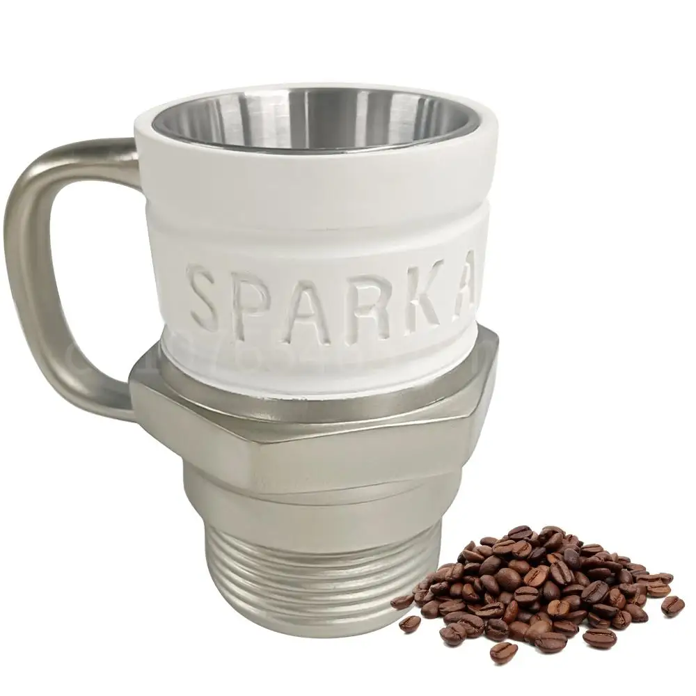 Stainless Steel + Resin Coffee Cup with Handle Spark Plug Coffee Mug Drinkware Automotive Themed Water Cup for Car Lovers Gift
Stainless Steel + Resin Coffee Cup with Handle Spark Plug Coffee Mug Drinkware Automotive Themed Water Cup for Car Lovers Gift
