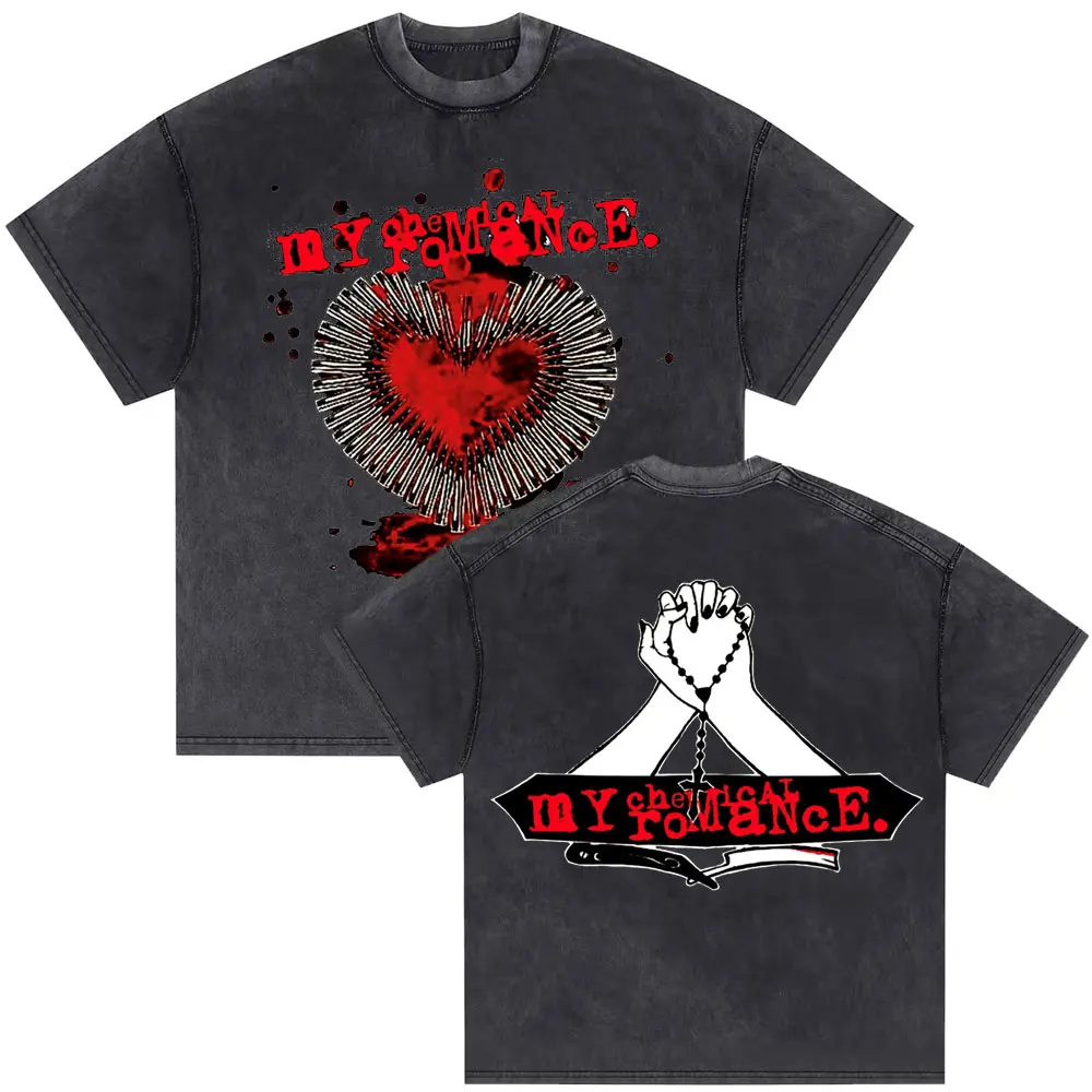 Rock Band Men Washed Vintage Black Casual Short Sleeve Tees My Chemical Romance Tshirt Mens Women's Oversized Hip Hop T-shirts
Rock Band Men Washed Vintage Black Casual Short Sleeve Tees My Chemical Romance Tshirt Mens Women's Oversized Hip Hop T-shirts
