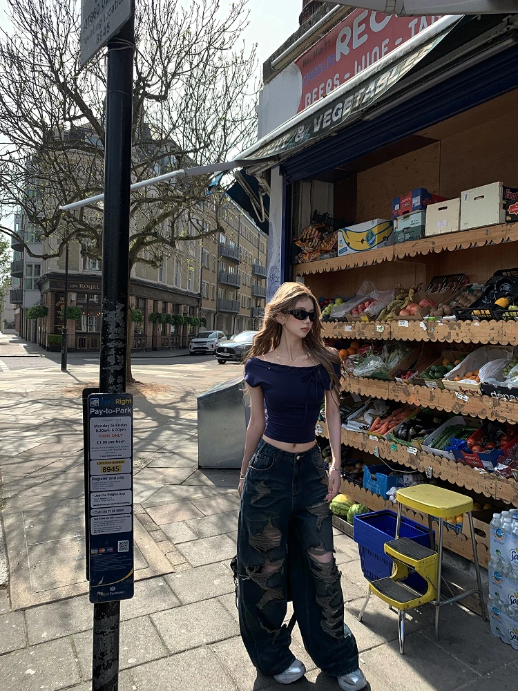 Джинсы Tongiiuu High-End: винтажные, широкие, с эффектом потертости, женские, свободные, стройнящие, длинные брюки, повседневные, с завышенной талией
Джинсы Tongiiuu High-End: винтажные, широкие, с эффектом потертости, женские, свободные, стройнящие, длинные брюки, повседневные, с завышенной талией