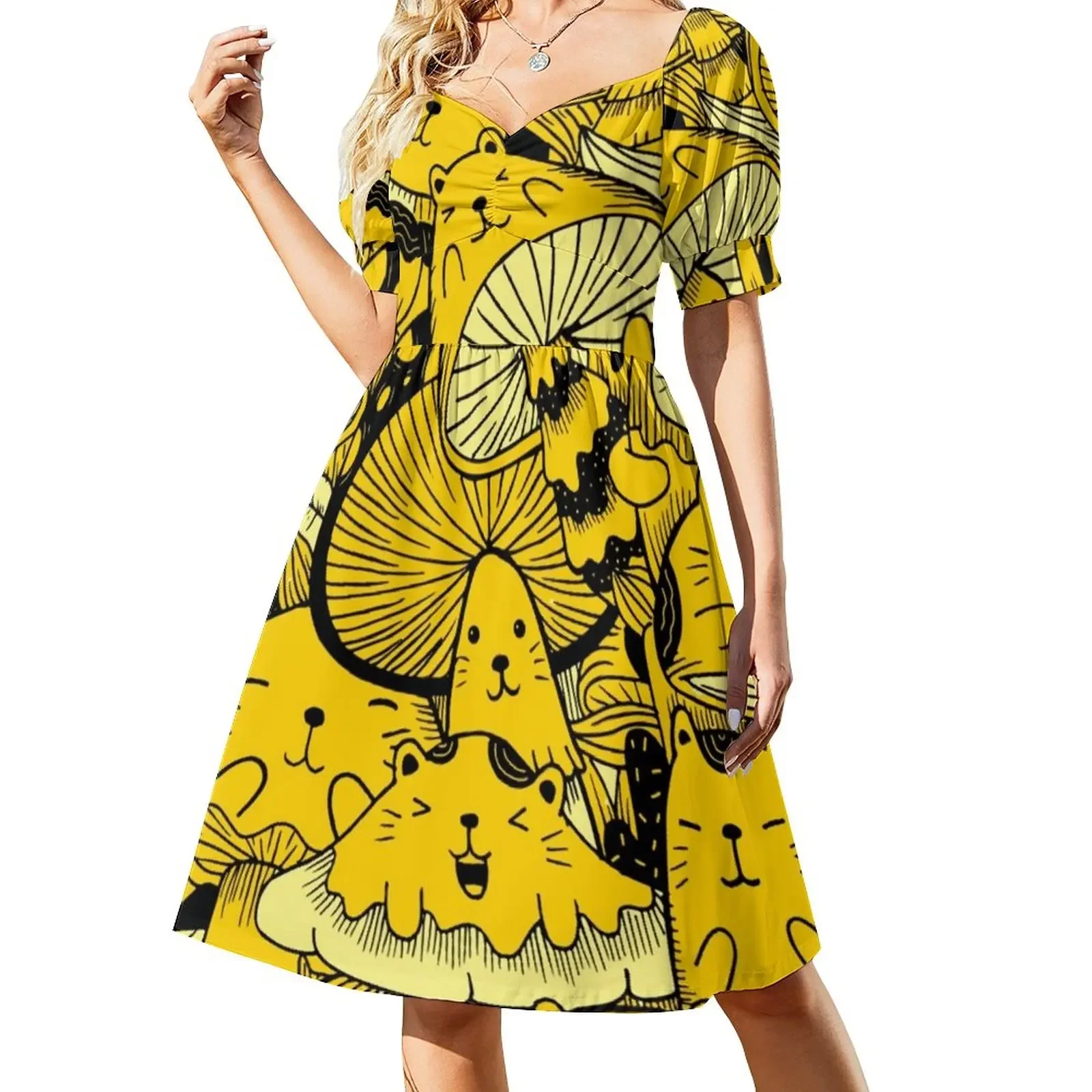 Cat And A Mushroom = MushCat Short-Sleeved Dress Aesthetic clothing ladies dresses for special occasions
Cat And A Mushroom = MushCat Short-Sleeved Dress Aesthetic clothing ladies dresses for special occasions