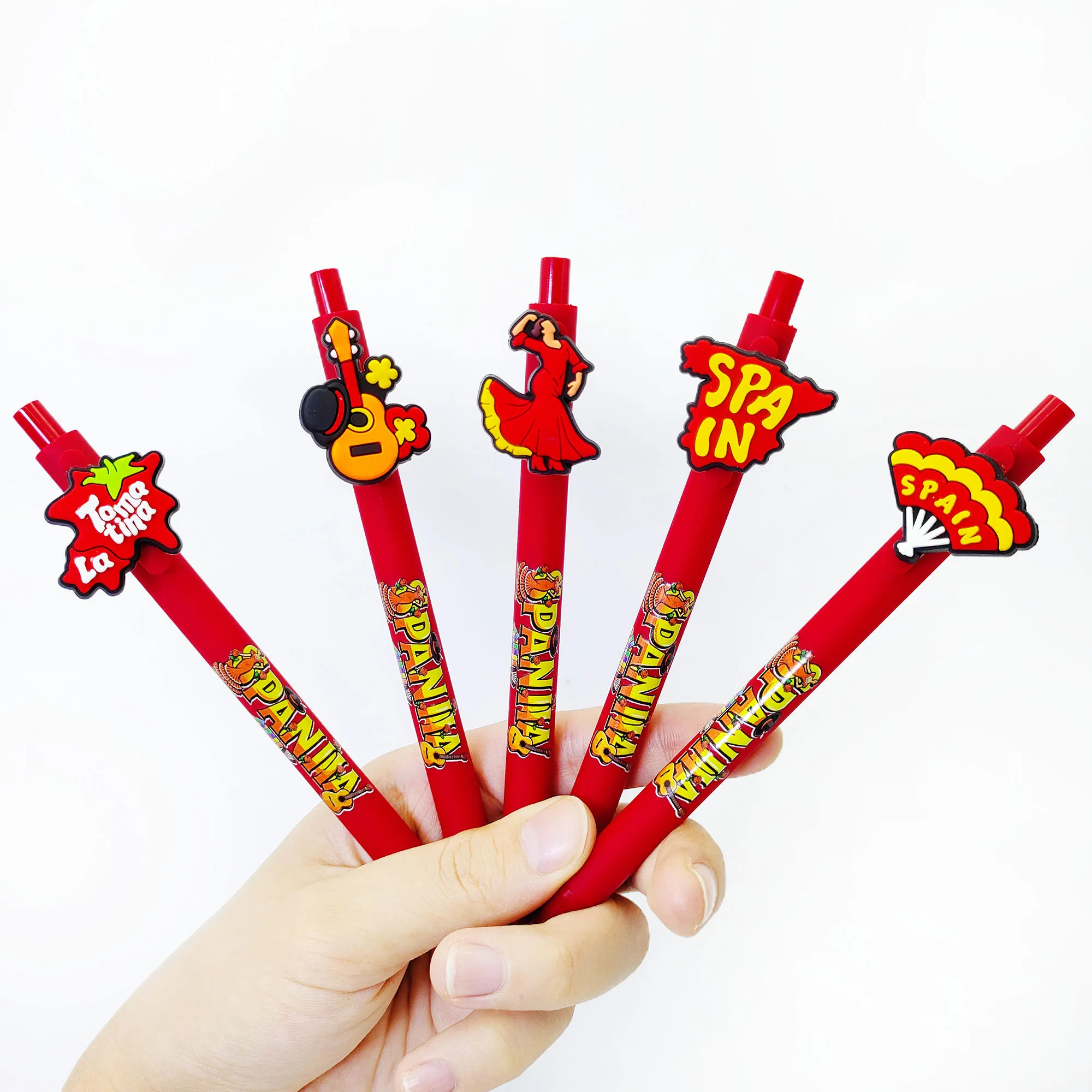 6pcs/12pcs Spanish themed printed ballpoint pens for students to write stationery and office meeting minutes pens.
6pcs/12pcs Spanish themed printed ballpoint pens for students to write stationery and office meeting minutes pens.