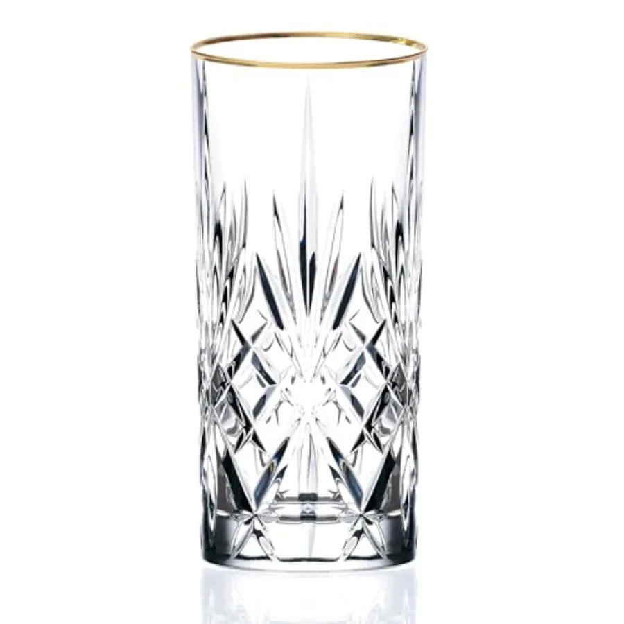Siena Collection Crystal Water Beverage or Ice Tea Glass with Gold Band Design Set of 4 12 oz
Siena Collection Crystal Water Beverage or Ice Tea Glass with Gold Band Design Set of 4 12 oz