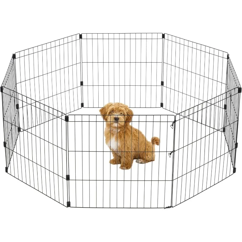 USA Metal Dog Playpen, 8-Panel 24" Pet Playpen, Puppy Playpen, Indoor/Outdoor Dog Fence, 58 x 58 x 24, Foldable, Customizable
USA Metal Dog Playpen, 8-Panel 24" Pet Playpen, Puppy Playpen, Indoor/Outdoor Dog Fence, 58 x 58 x 24, Foldable, Customizable