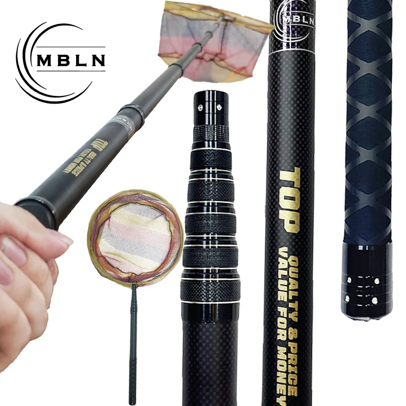 MBLN 3M Carbon Telescopic Landing Net Pole with 50cm Rubber-Coated Net, Ultra-Short 58cm Folded Length for Freshwater & Saltwate
MBLN 3M Carbon Telescopic Landing Net Pole with 50cm Rubber-Coated Net, Ultra-Short 58cm Folded Length for Freshwater & Saltwate